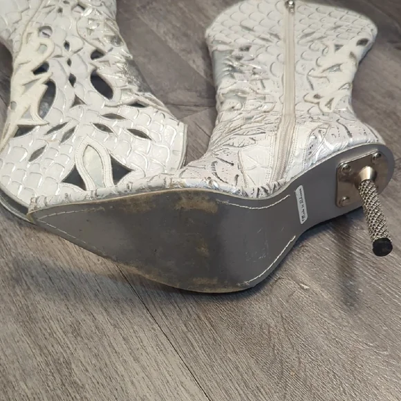 Ce Fou Shoo Pre-owned Rhinestone Heel weztern Boots - Picture 11 of 13